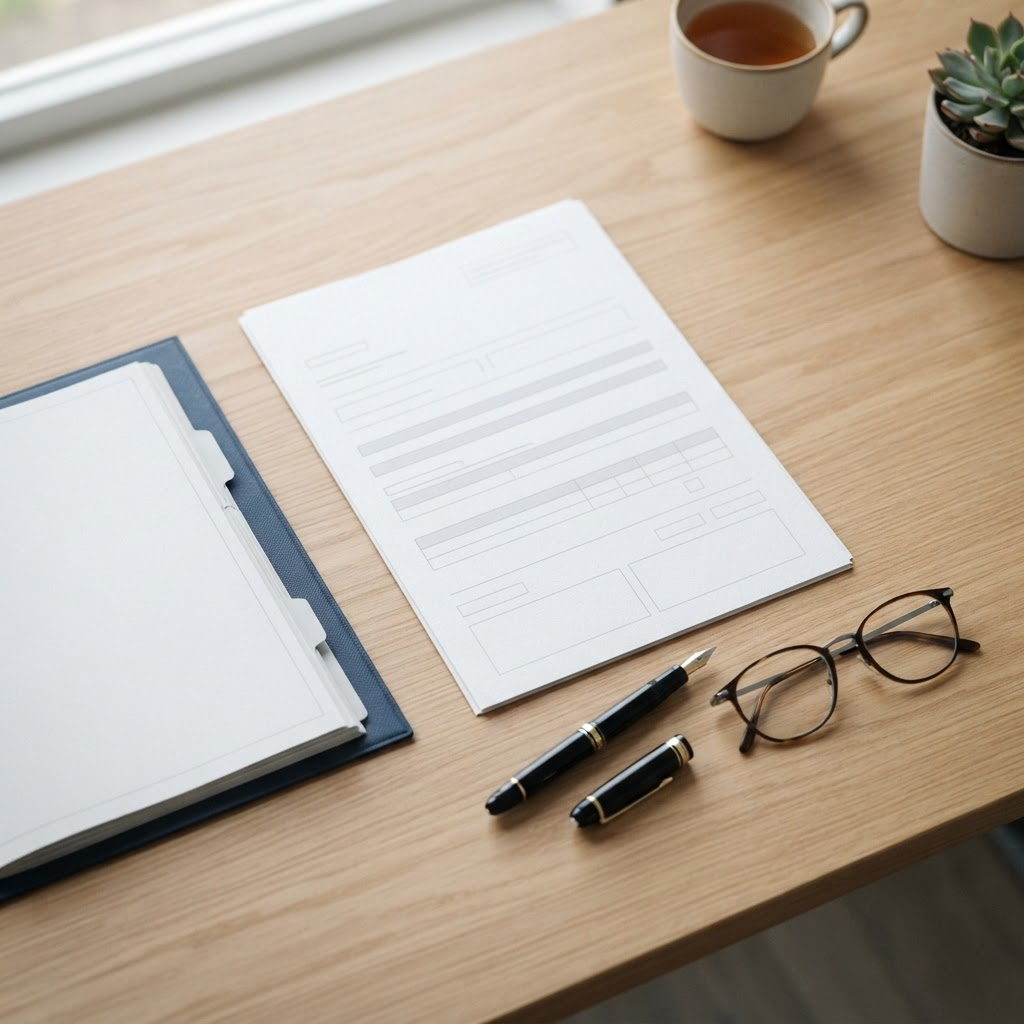 A clean new-client intake form ready to complete